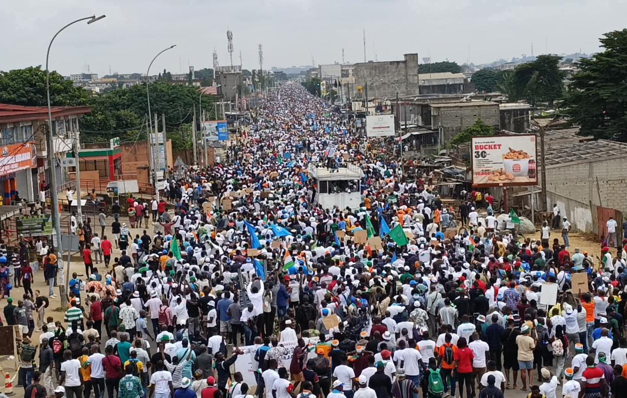 Côte d’Ivoire : Grande mobilisation pour dire "NON" au 4e mandat du président Alassane Ouattara