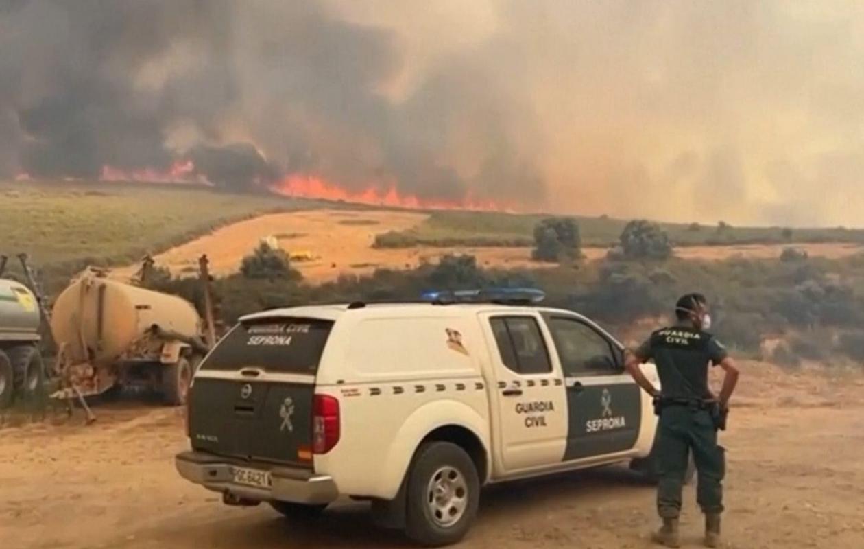 Les terres agricoles du nord de l'Espagne ravagées par d'immenses incendies