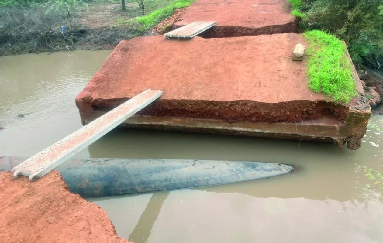 Mbour : un pont s'effondre à Nianing après les pluies