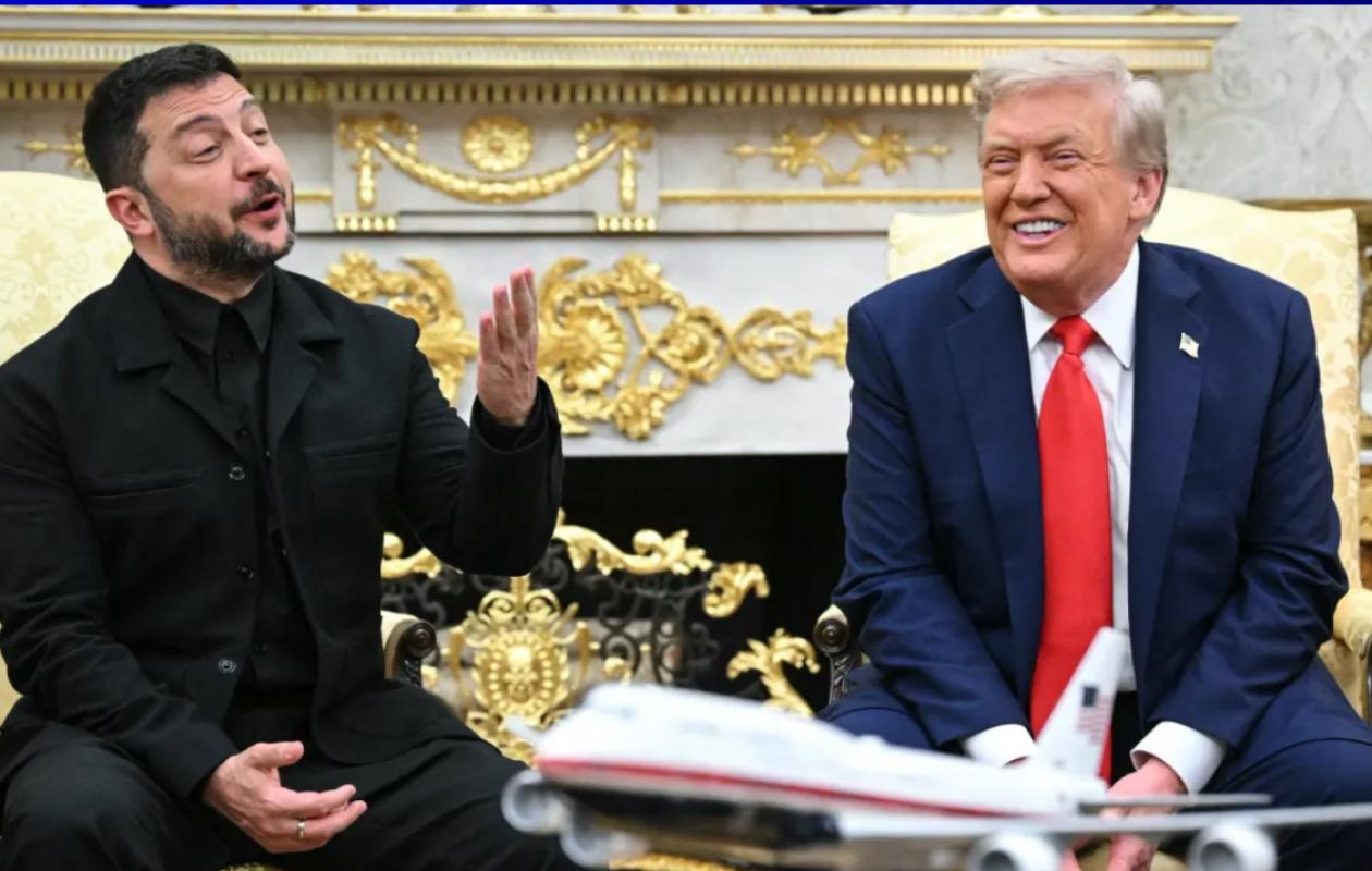 "JE ME SUIS CHANGÉ ET PAS VOUS": LA TENUE DE VOLODYMYR ZELENSKY FAIT ENCORE L'OBJET D'UNE PLAISANTERIE PAR UN JOURNALISTE AMÉRICAIN ET DONALD TRUMP