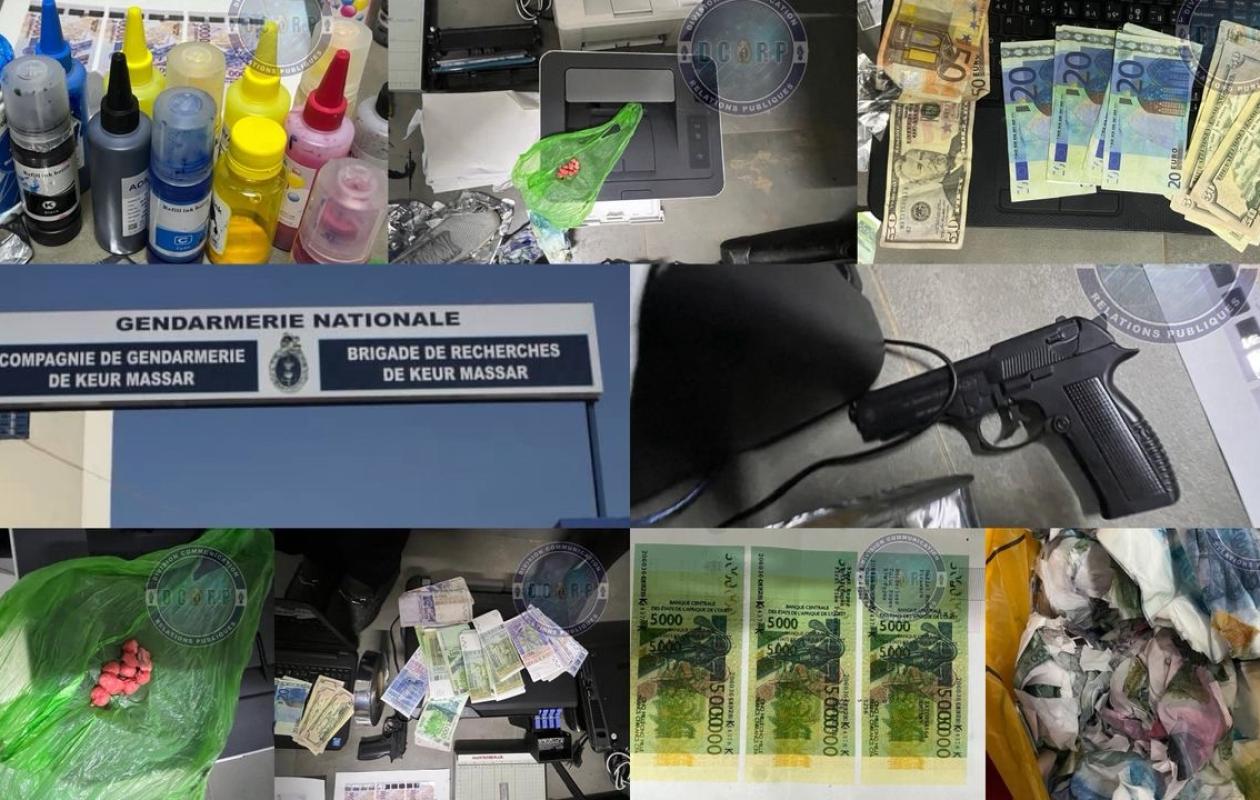 Drogue dure et 880 000 F CFA en faux billets saisis à Grand-Yoff : 3 faussaires arrêtés par la BR de Keur Massar