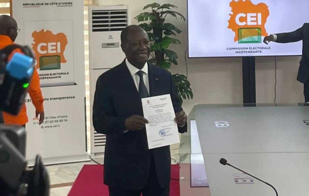 Côte d’ivoire : Ouattara a déposé son dossier de candidature