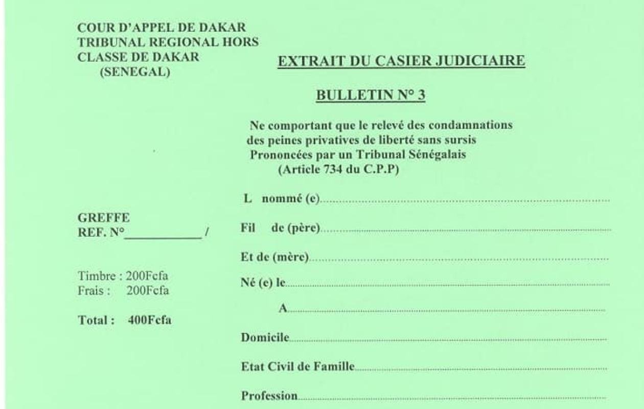 Sénégal : Un Centre national du casier judiciaire pour faciliter l’accès des citoyens