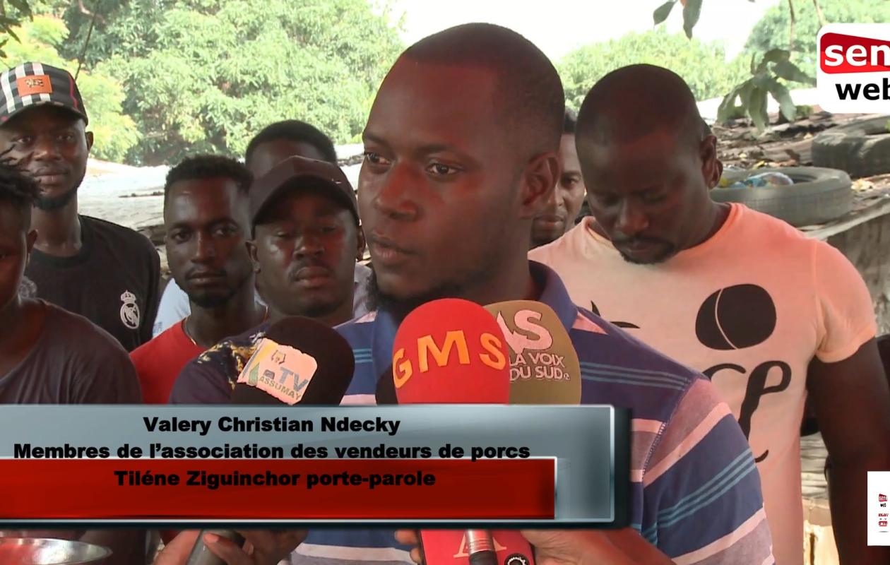Ziguinchor : Les vendeurs de viande de porcs du marché Tilène exigent la libération de leur président
