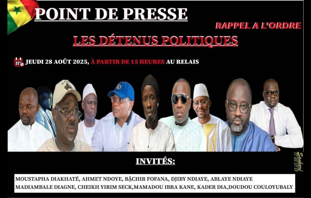 Suivez le point de presse "des ex détenus politiques"