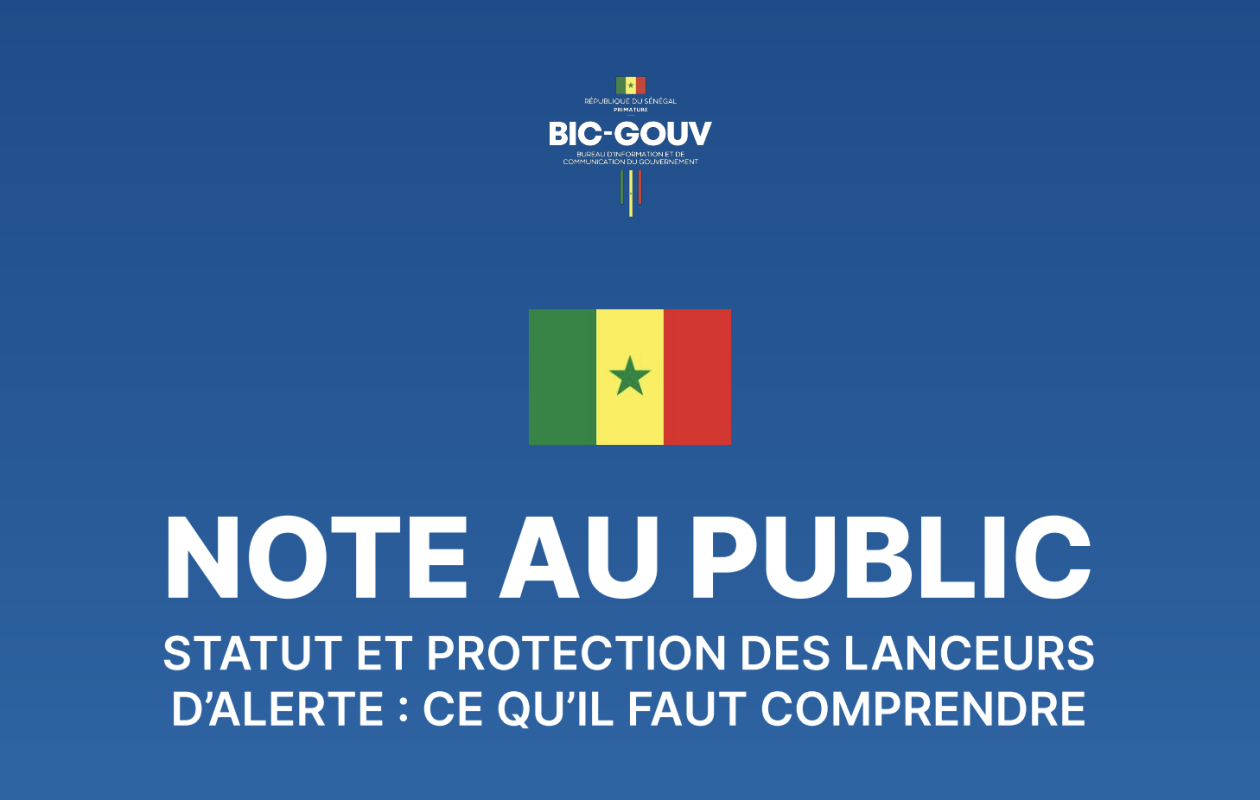 NOTE AU PUBLIC - STATUT ET PROTECTION DES LANCEURS D’ALERTE : CE QU’IL FAUT COMPRENDRE