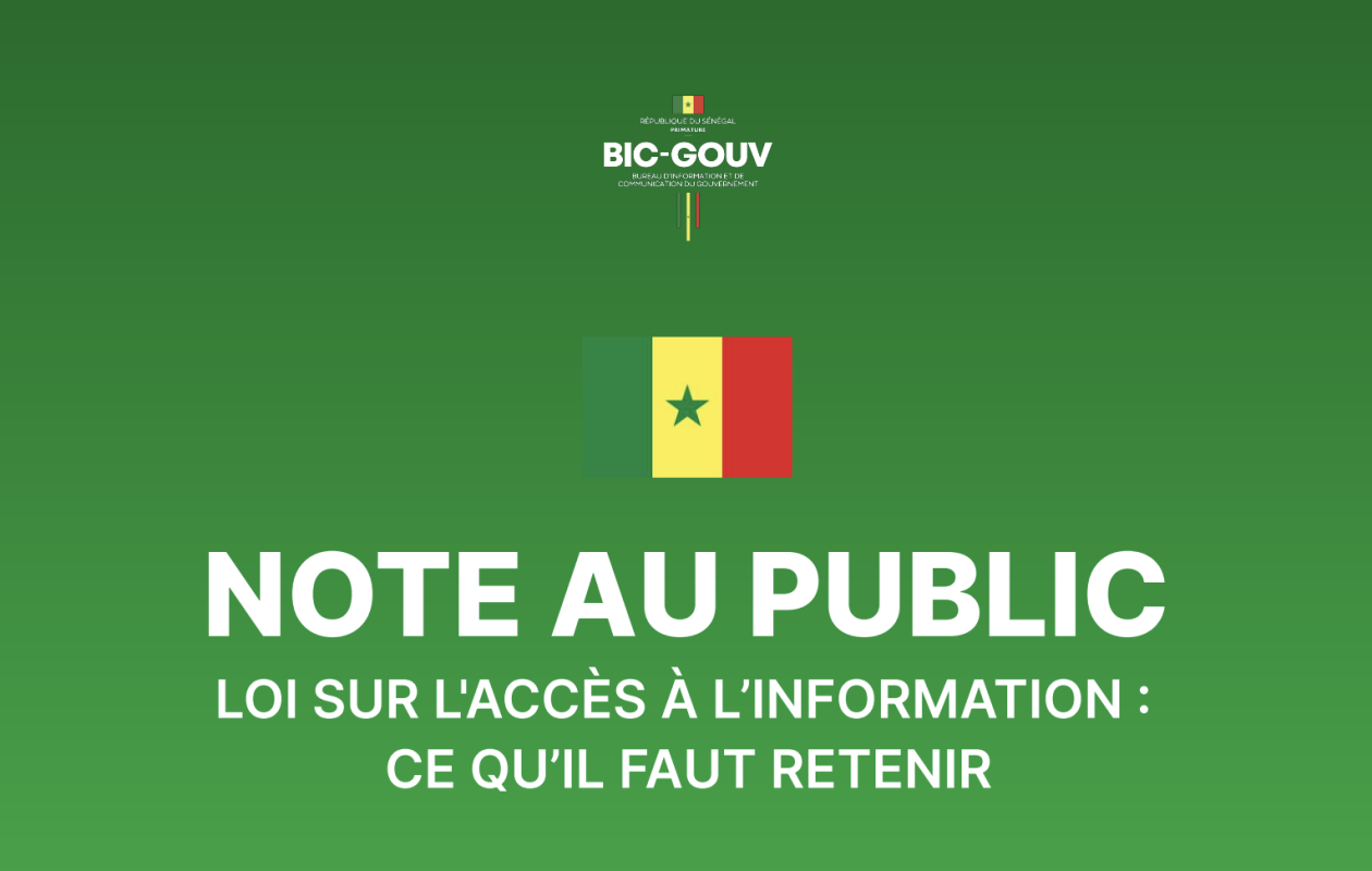NOTE AU PUBLIC - LOI SUR L'ACCÈS À L’INFORMATION : CE QU’IL FAUT RETENIR