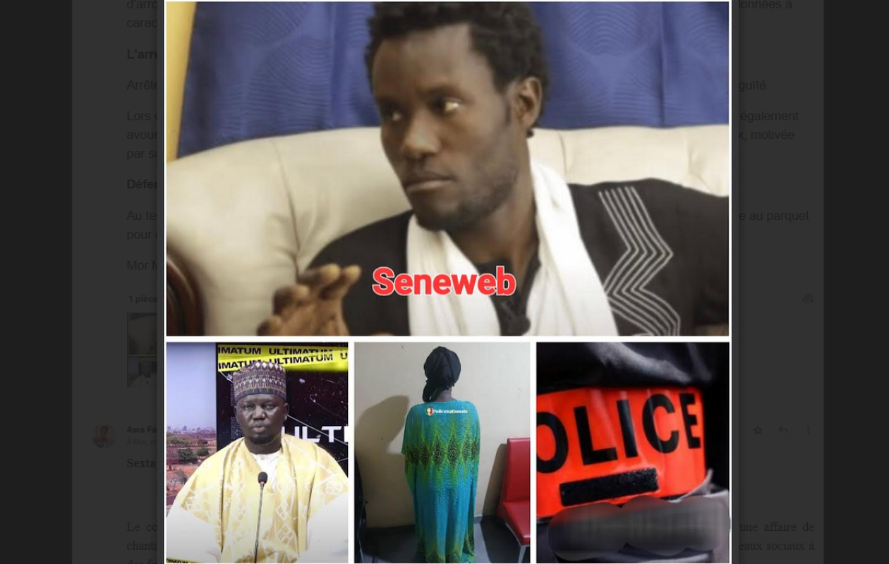 Sextape de Délégué Amar : Khadija Faramaren avoue avoir transmis la vidéo à Cheikh Ahmed Cissé