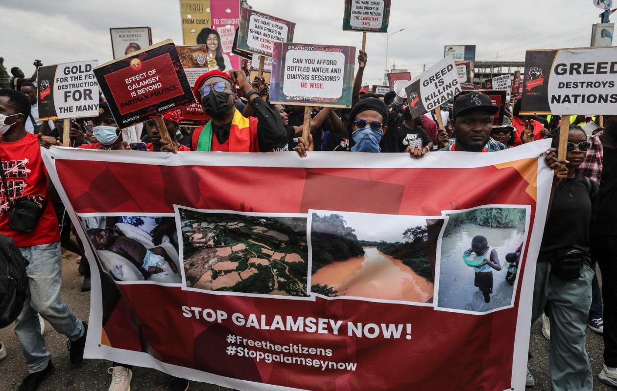 Ghana : Manifestation contre l’orpaillage illégal