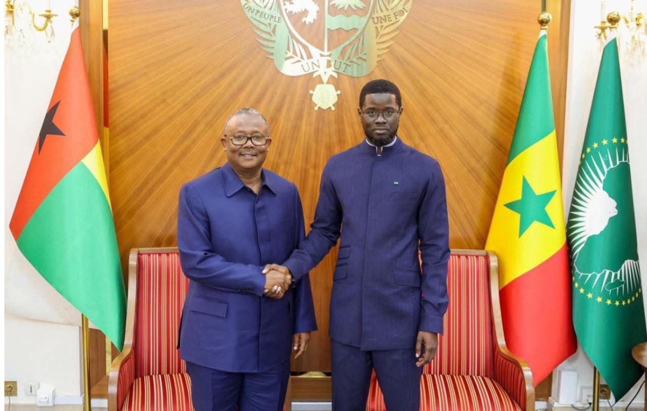 Coopération entre Sénégal et Guinée-Bissau : Bassirou Diomaye Faye reçoit Umaro Sissoco Embaló à Dakar