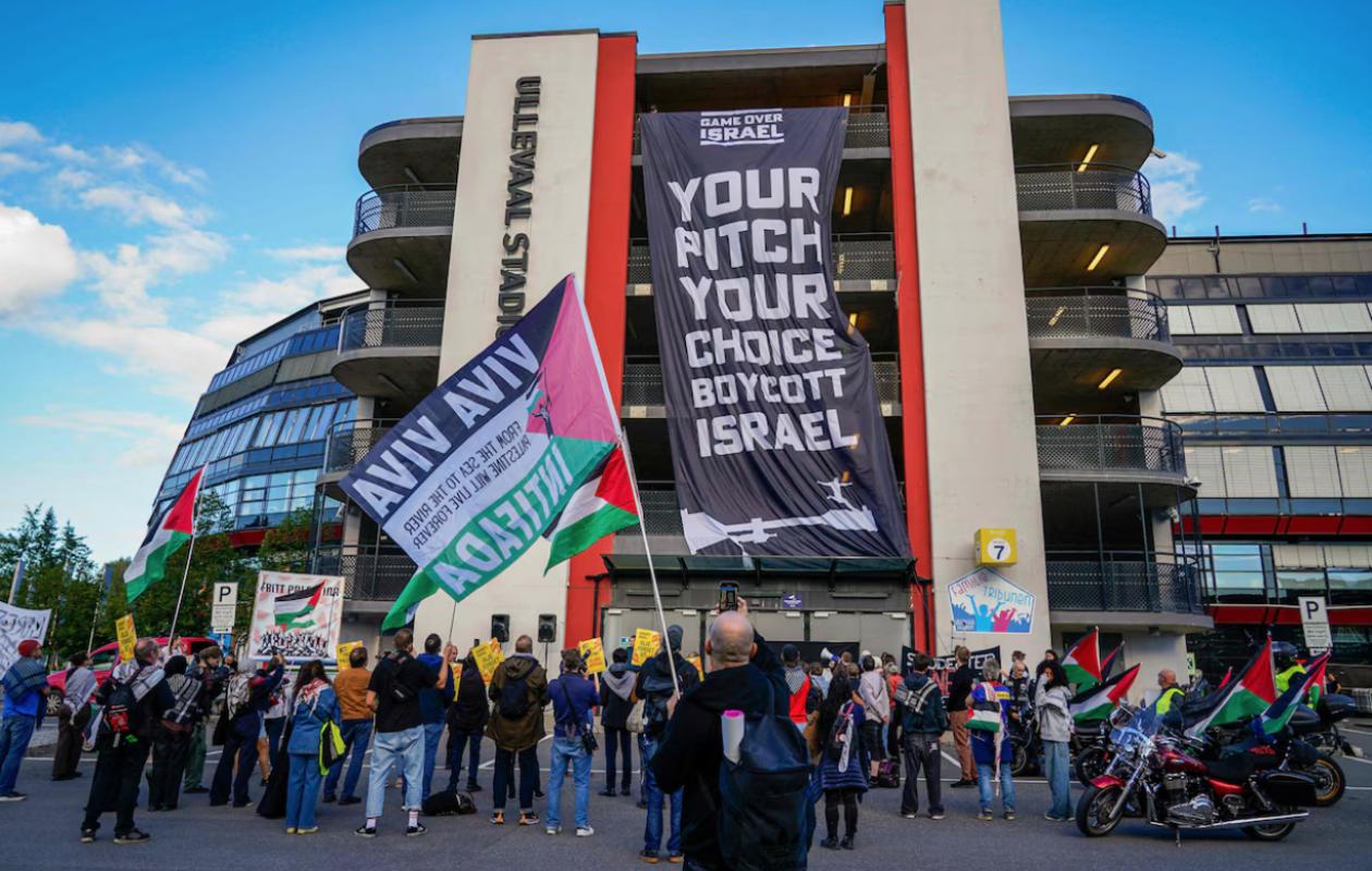 Foot: manifestation et actions propalestiniennes en marge de Norvège-Israël