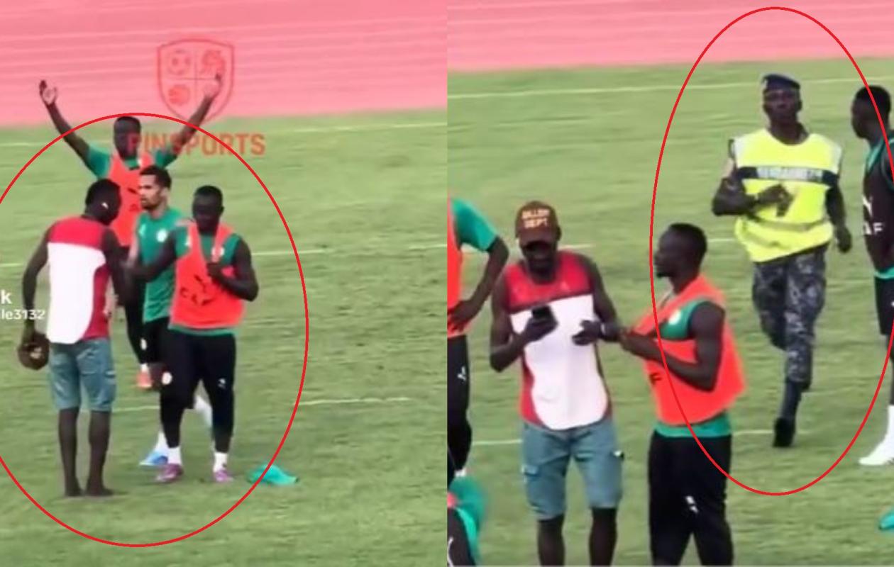 Entraînement du Sénégal : un supporter se lance sur Sadio Mané, la réaction des forces de l’ordre crée une polémique (vidéo)
