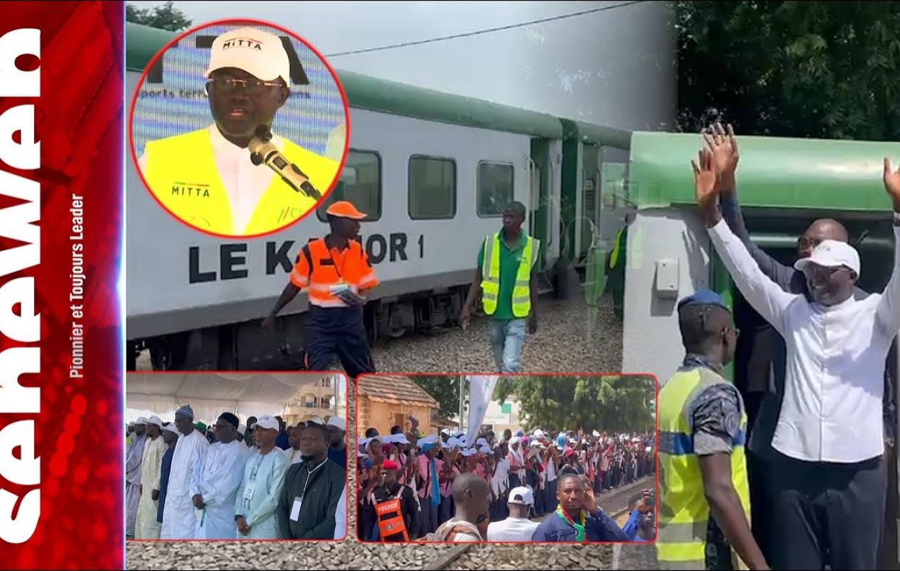 Yankhoba Diémé à bord du train inaugural : La ligne Touba-Mbacké-Ngabou entre en service
