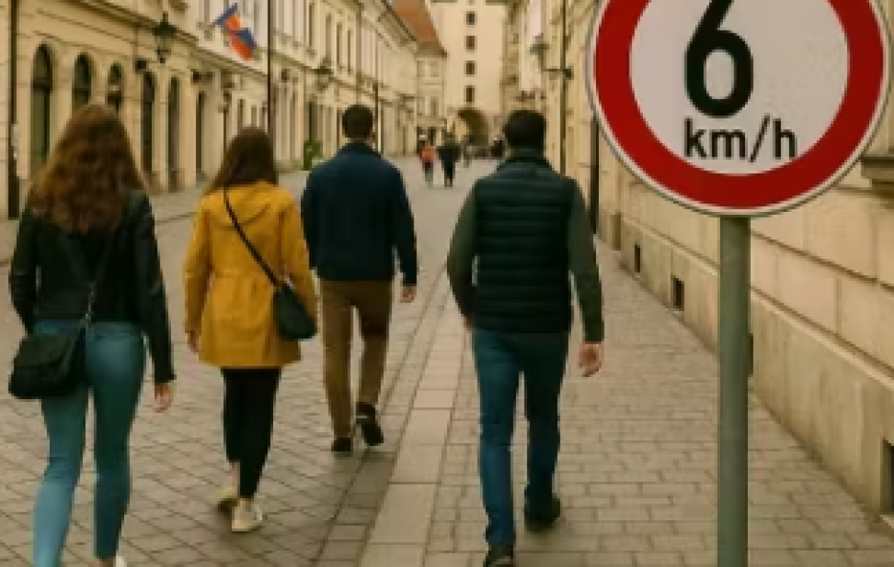 Une loi interdit de marcher trop vite sur les trottoirs