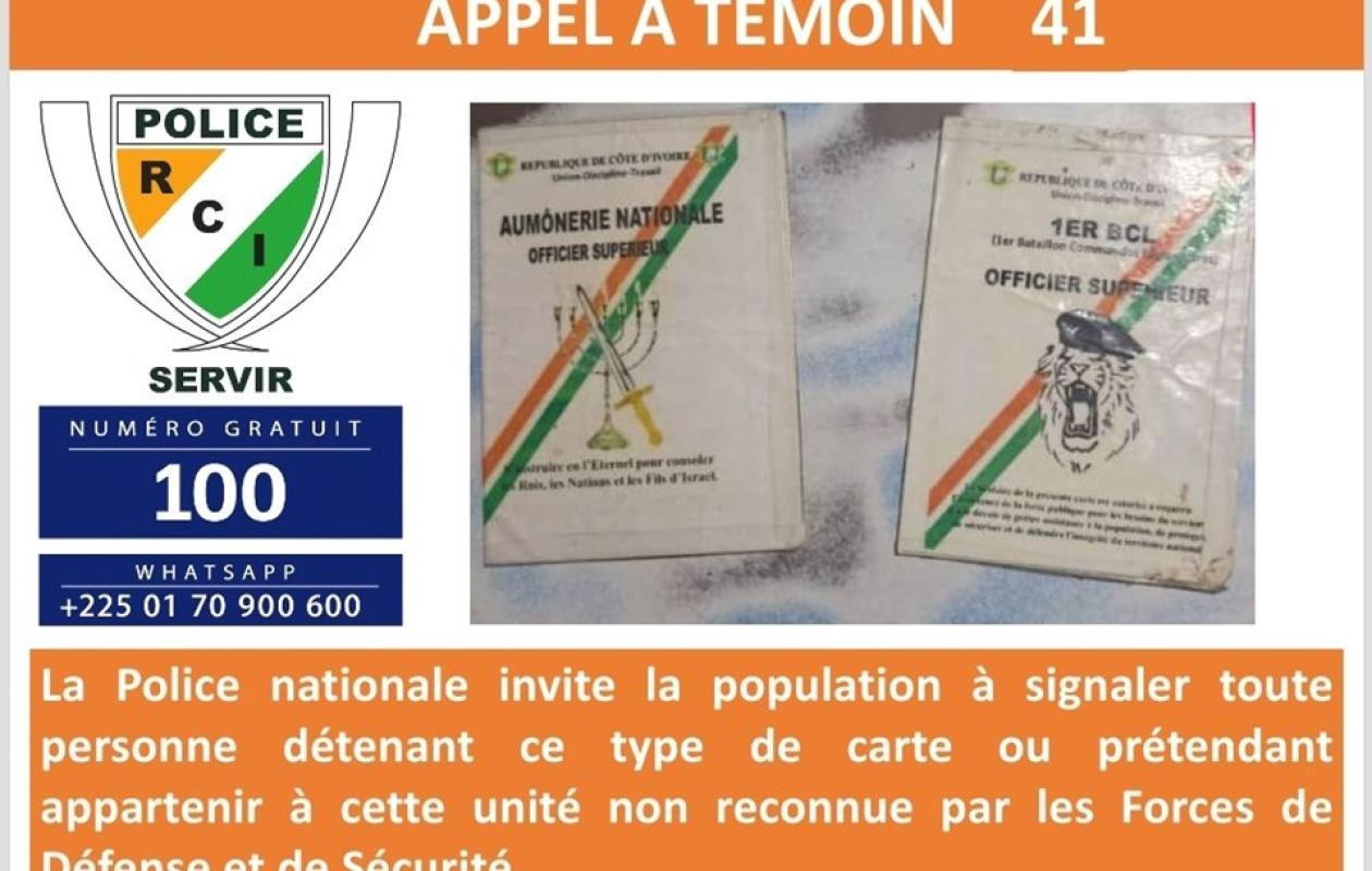 Côte d’Ivoire : la Police nationale alerte sur de fausses cartes d’identification en circulation