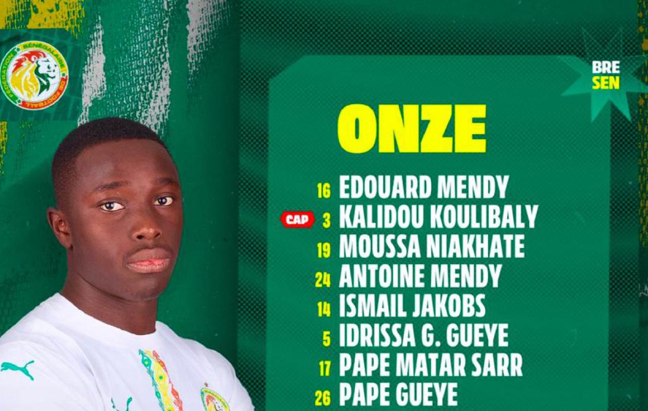 Sénégal vs Brésil : Le onze officiel de Pape Thiaw dévoilé, Jakobs titulaire, Jackson sur le banc
