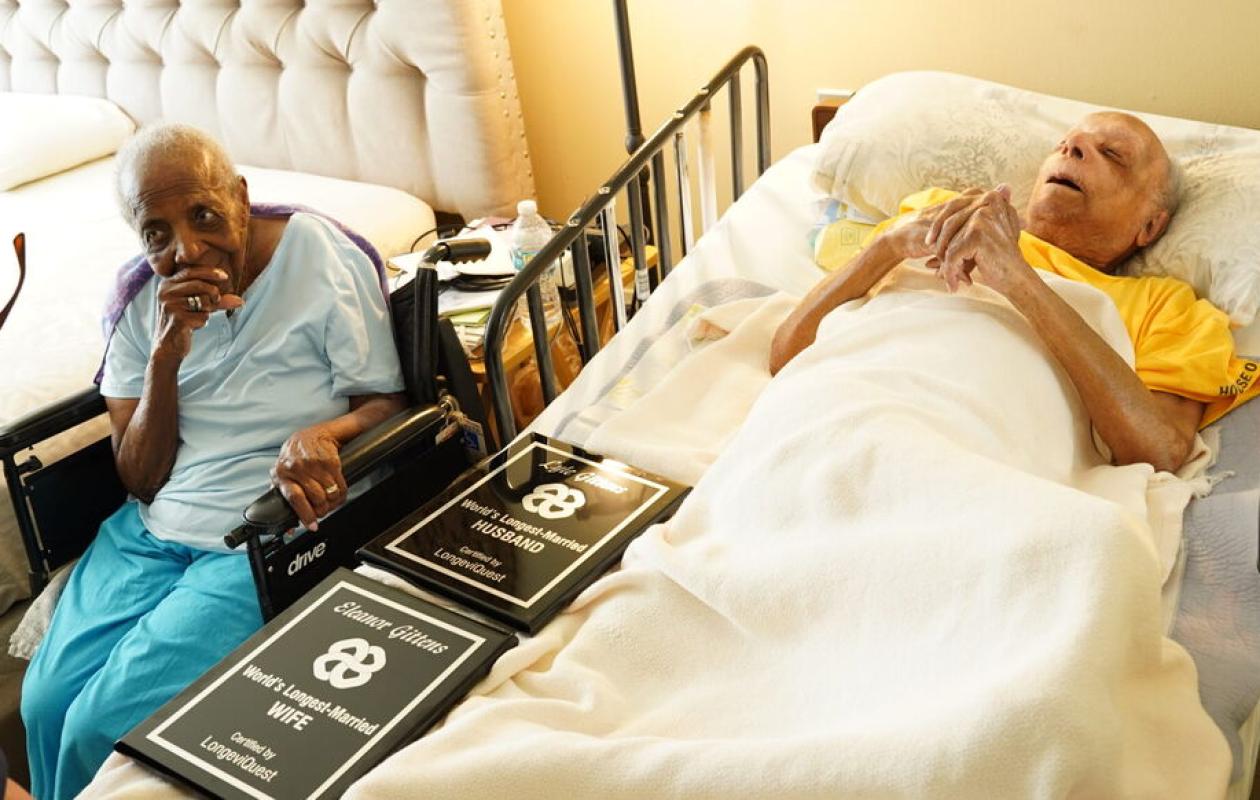 À 108 et 107 ans, les Américains Lyle et Eleanor Gittens détiennent le record du monde du mariage le plus long
