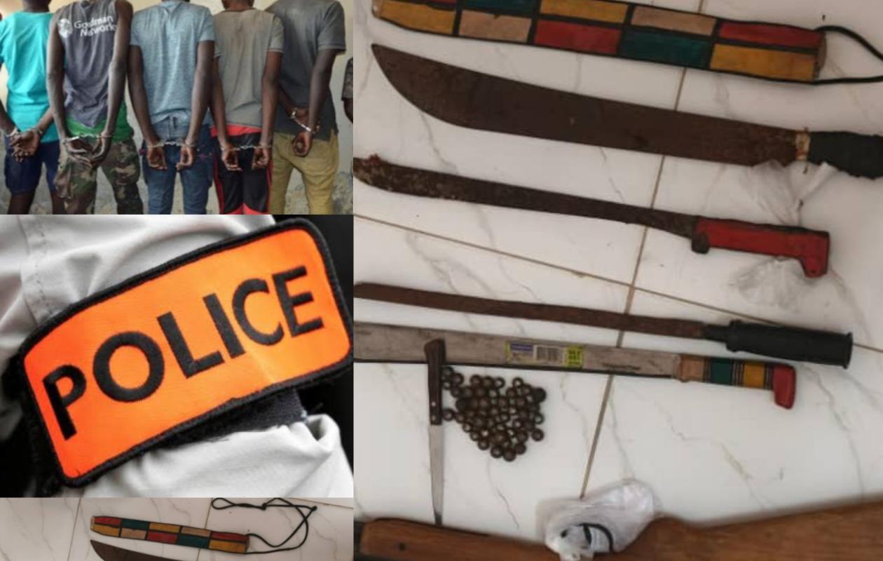 Mbacké : 5 cambrioleurs arrêtés par la police, 48 munitions, un fusil et des machettes saisis