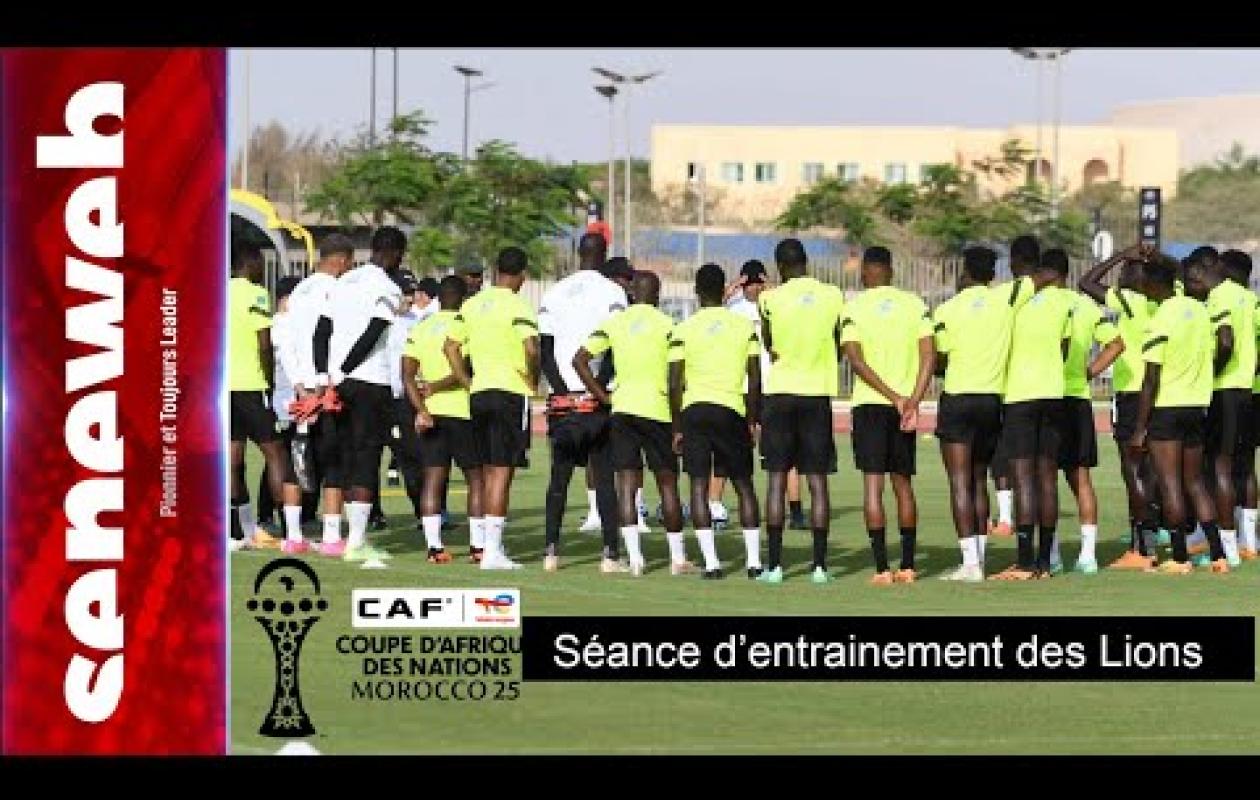 Can 2025 : Premiere séance d'entraînement des Lions à Diamniadio