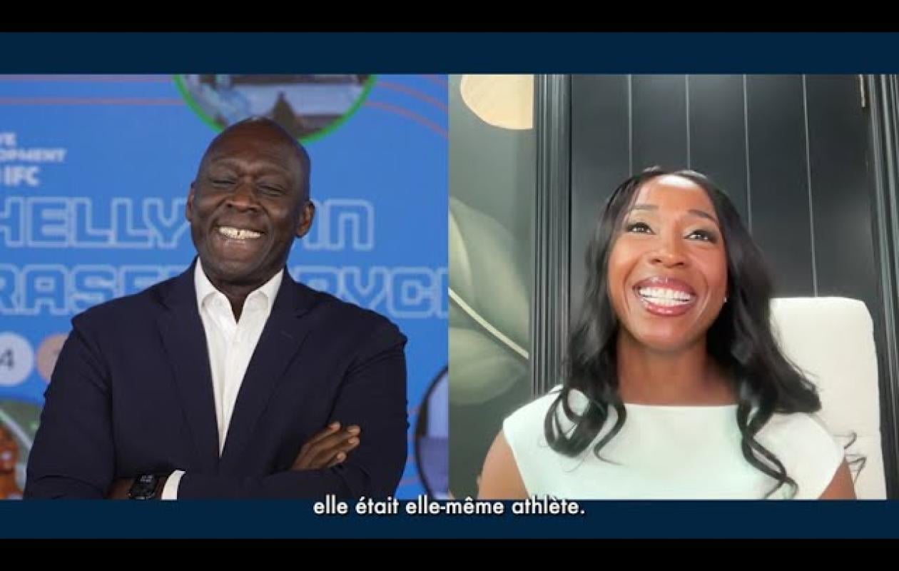 Makhtar Diop (IFC) reçoit Shelly-Ann Fraser-Pryce : Une leçon de vitesse, de foi et d'héritage