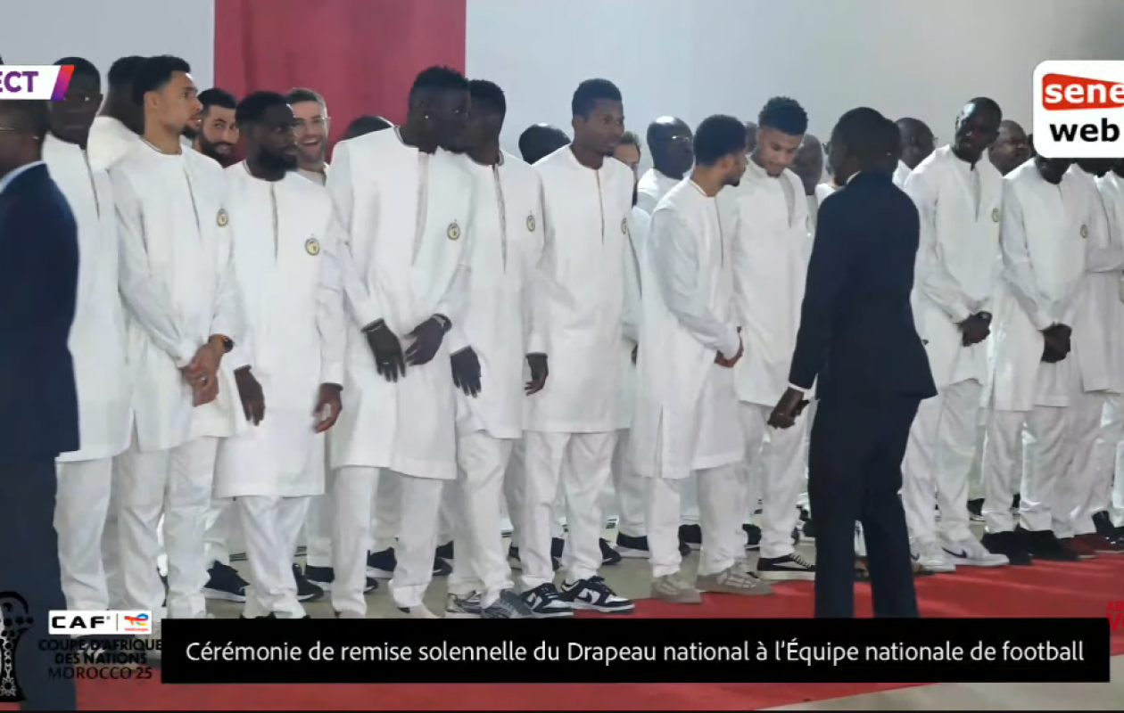Can 2025 : Cérémonie de remise solennelle du Drapeau national à l’Équipe nationale de football