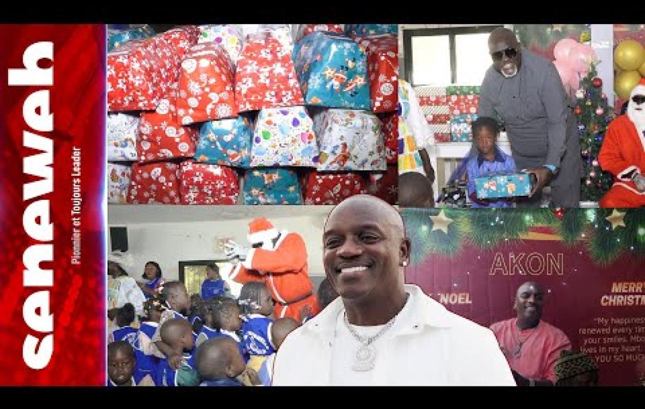 Arbre de Noël 2025: Le chanteur AKON gâte les enfants de Mbodiéne...