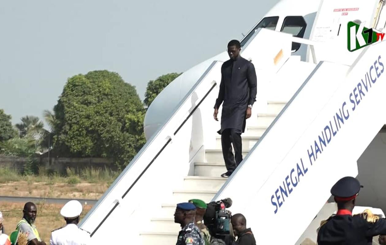 Tournée économique du Président de la République : Bassirou Diomaye Diakhar Faye est arrivé à Ziguinchor