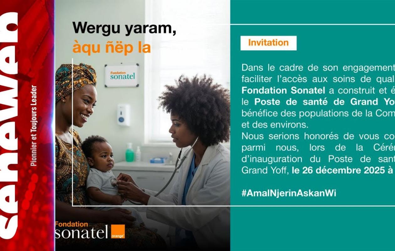 Cérémonie d’inauguration du poste de santé de Grand Yoff construit et équipé par la Fondation Sonatel