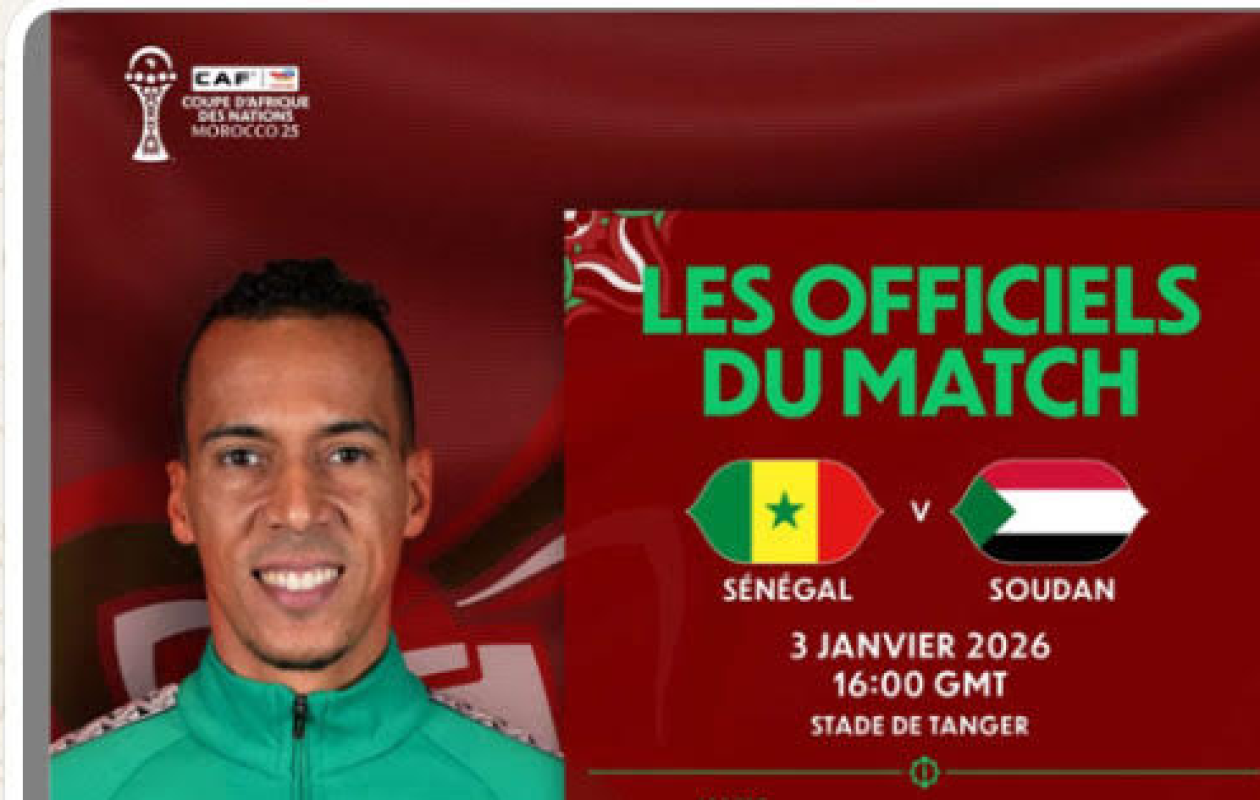 CAN Maroc-2025 : Le Mauritanien Dahane Beida désigné pour arbitrer Sénégal–Soudan