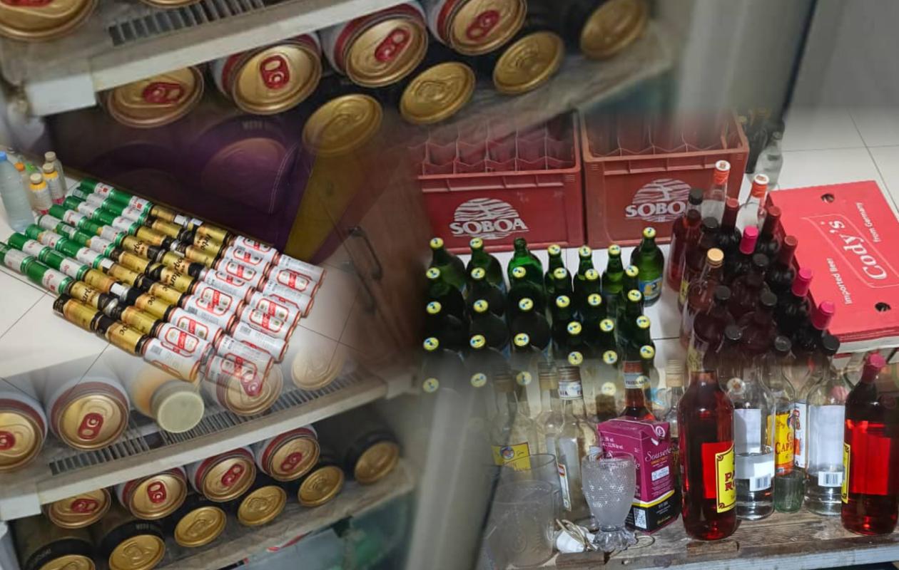 Diamaguène : Démantèlement d'un débit de boissons clandestin, 153 bouteilles saisies par la police