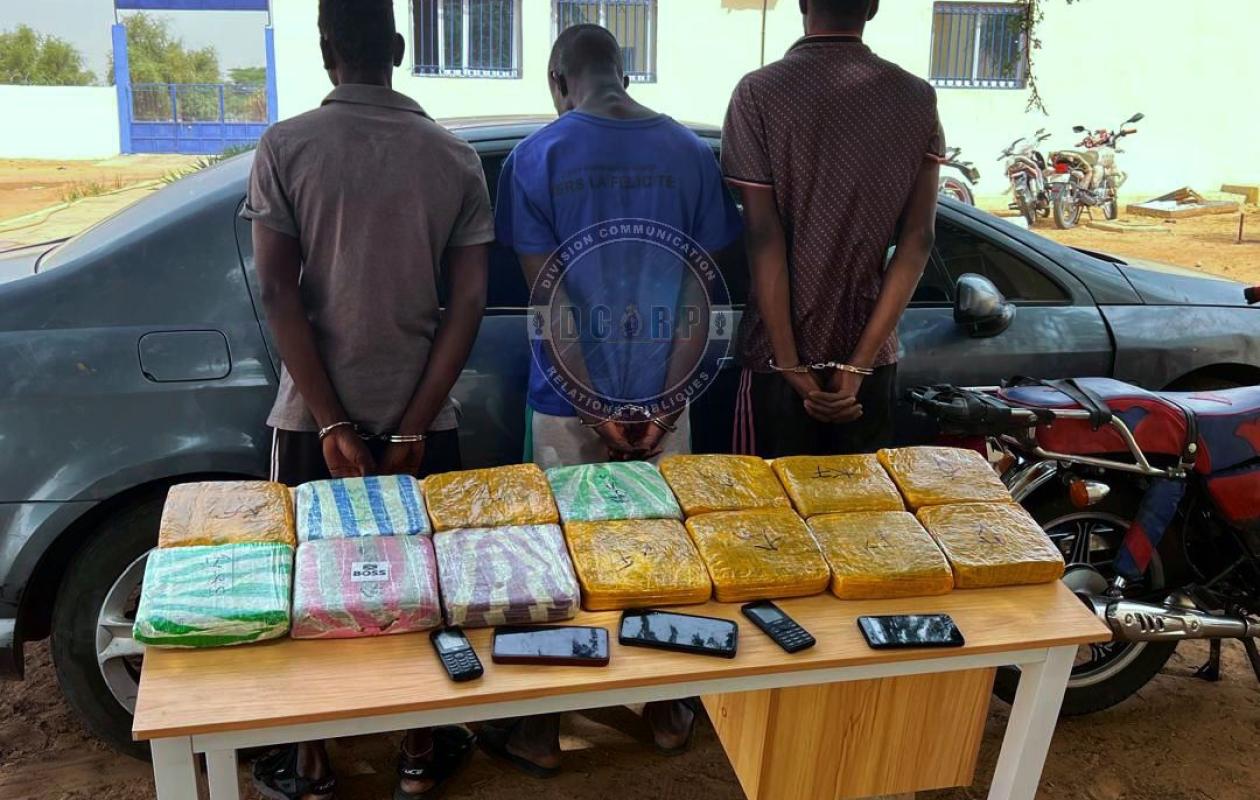 Contrôle à 5h du matin à Aéré Lao : La Gendarmerie intercepte 3 trafiquants avec 14 kg de drogue