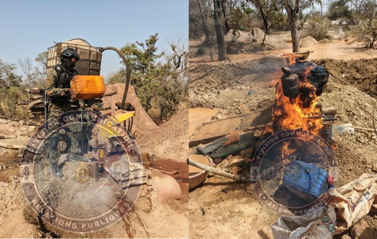 Kédougou : Le GARSI 2 démantèle un site d'orpaillage clandestin