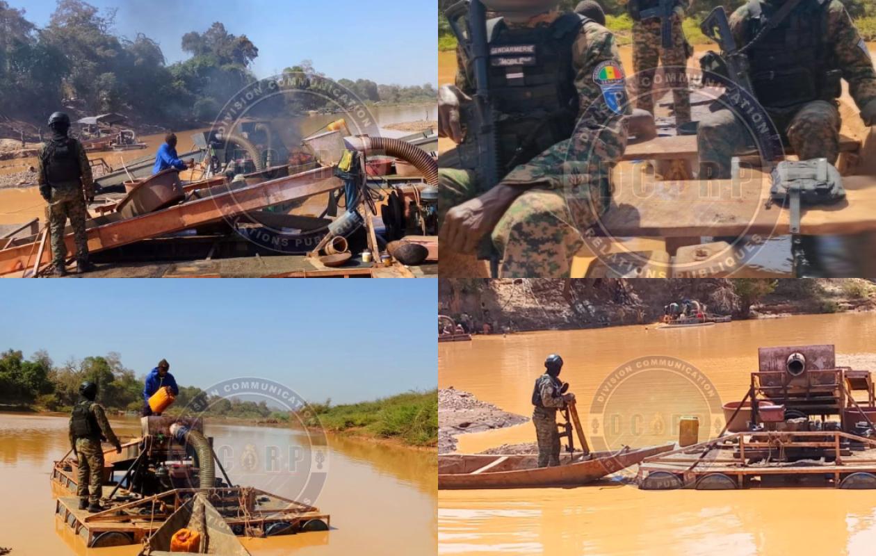 Frontière sénégalo-malienne : Le GARSI 2 neutralise un site d’orpaillage clandestin sur le Falémé