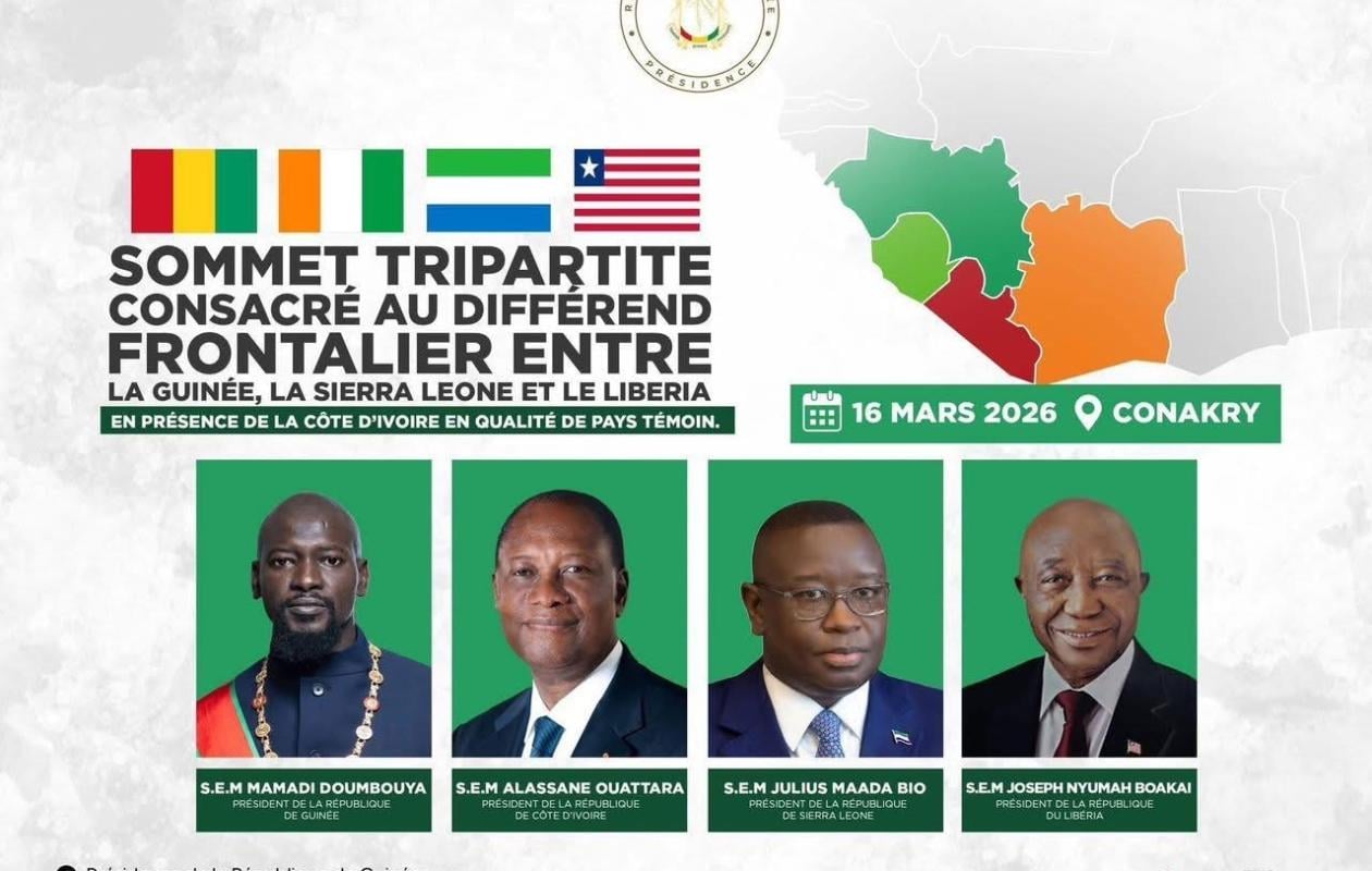 Sommet lundi à Conakry sur les tensions aux frontières du Liberia, de la Sierra Leone et de la Guinée