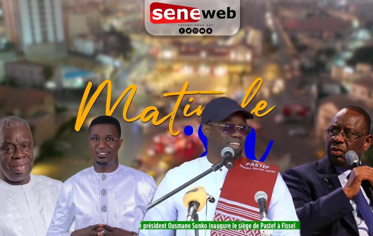 Suivez Matinale.Sn de ce Lundi 30 Mars 2026