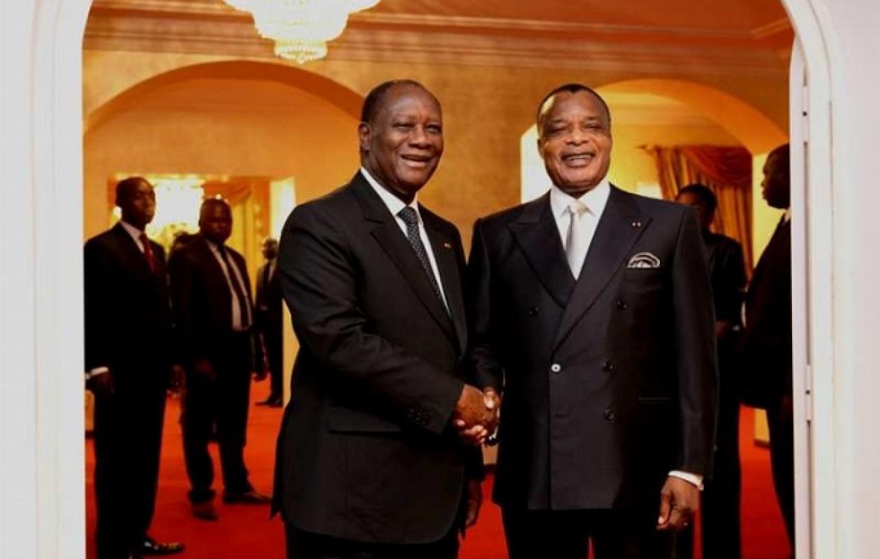 Côte d’Ivoire : Ouattara félicite Sassou Nguesso réélu pour un 5e mandat consécutif au Congo