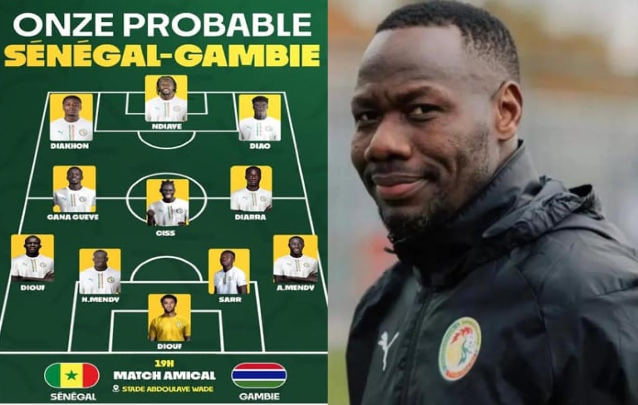 Sénégal vs Gambie : Pape Thiaw remanie son onze et change de système, voici la composition officielle des Lions