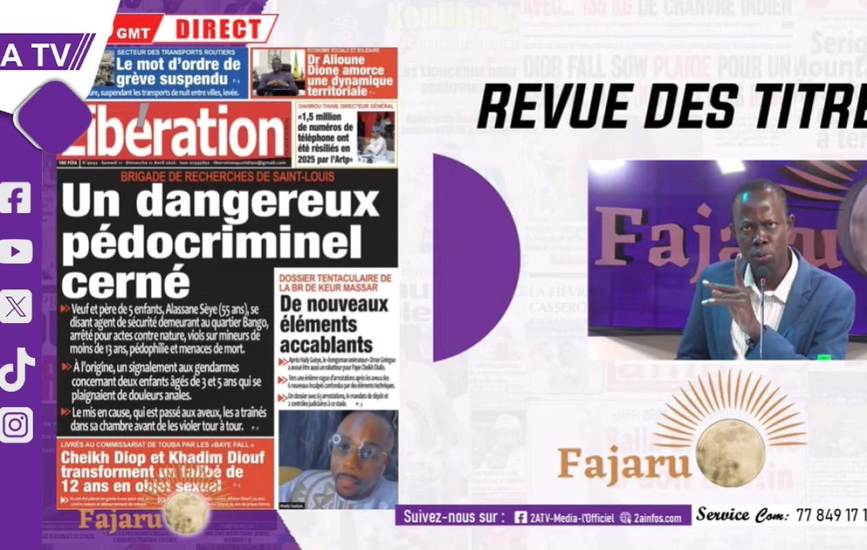 Revue des titres du Samedi 11 Avril 2026