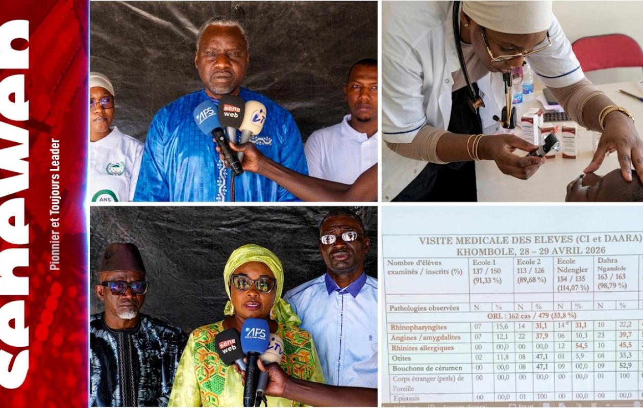 Santé scolaire à Khombole : 567 élèves dépistés lors de journées de consultations gratuites
