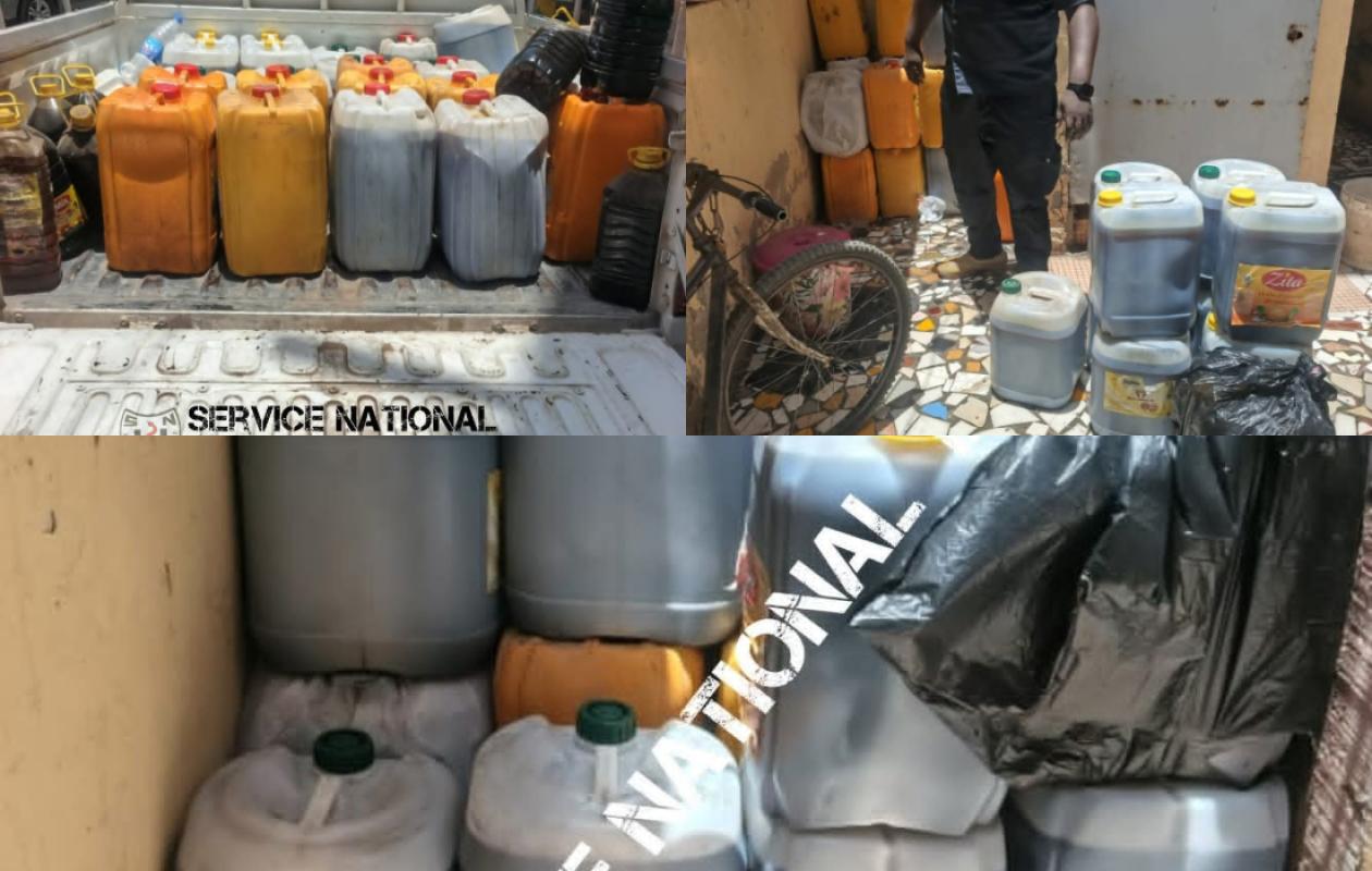 Dakar : 1325 litres d’huiles usagées saisis par la brigade d’hygiène à la Médina
