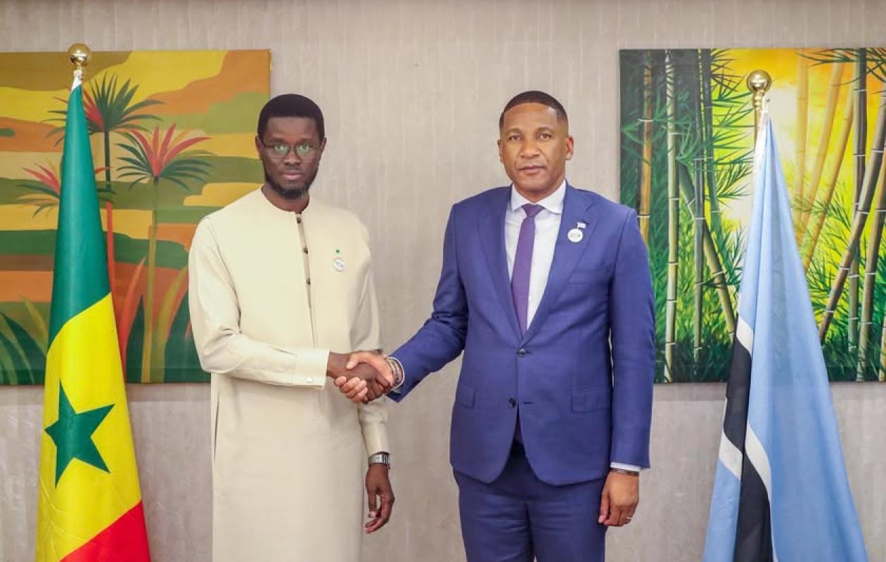 Sénégal-Botswana : Diomaye Faye et Duma Boko veulent renforcer leur coopération économique