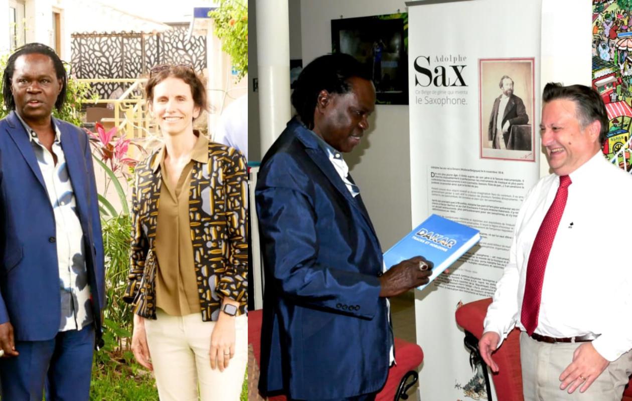 La légende Baaba Maal reçu par les diplomates britanniques et belges
