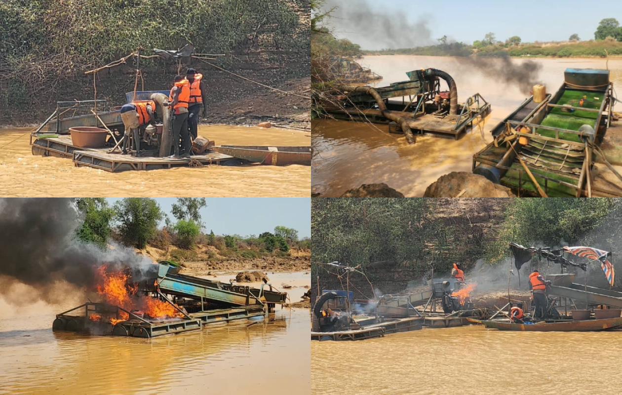 Lutte contre l’orpaillage clandestin : 19 dragues démantelées sur la Falémé par le GARSI 2