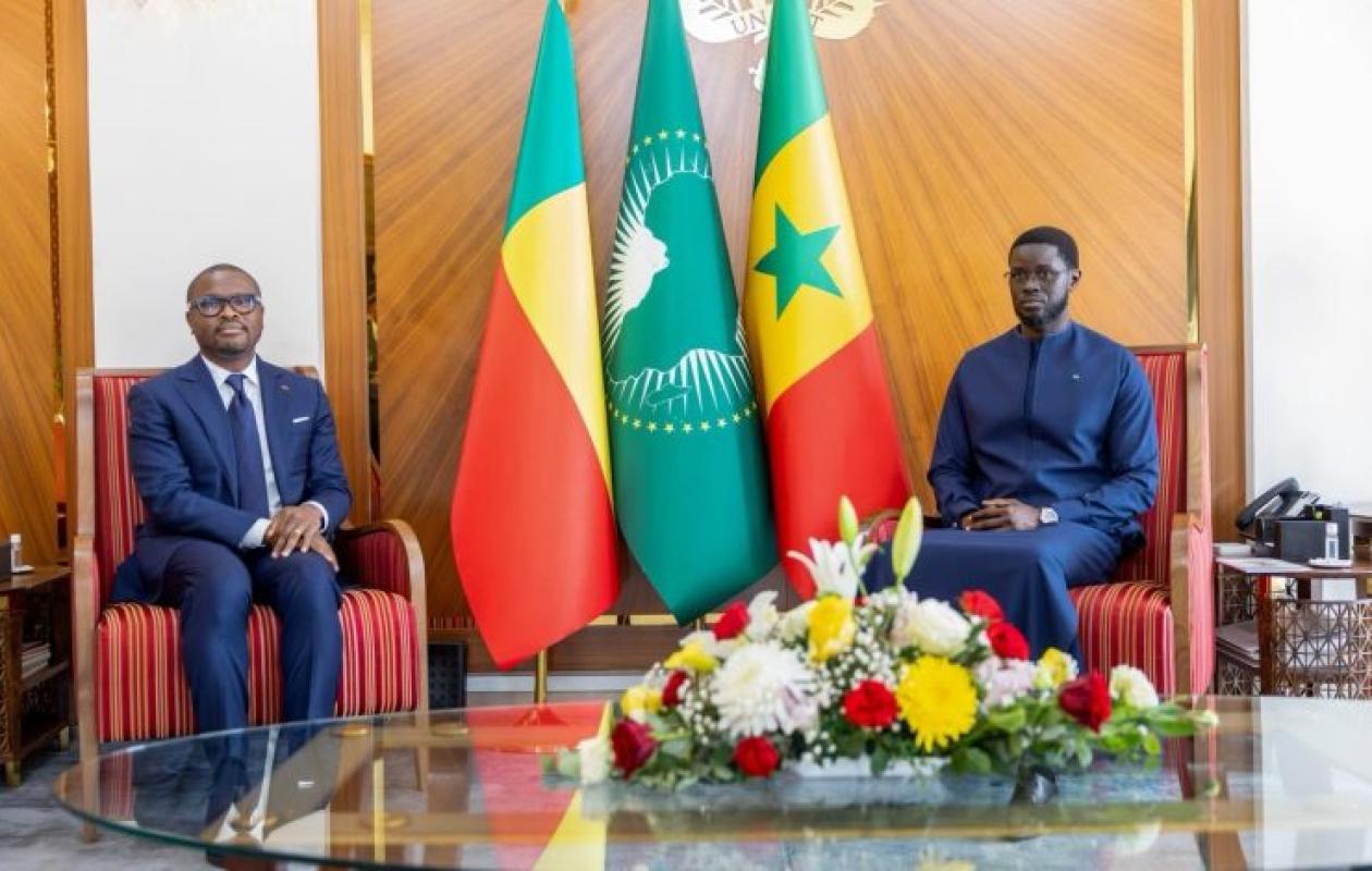 Visite de travail : Le Président béninois Romuald Wadagni reçu par Bassirou Diomaye Faye