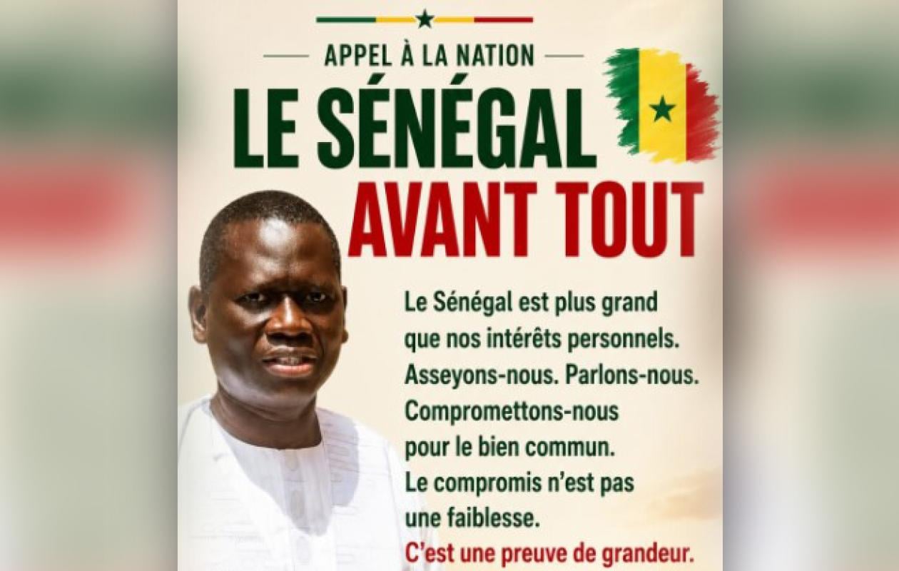 MESSAGE À LA NATION (Par Serigne MBOUP)