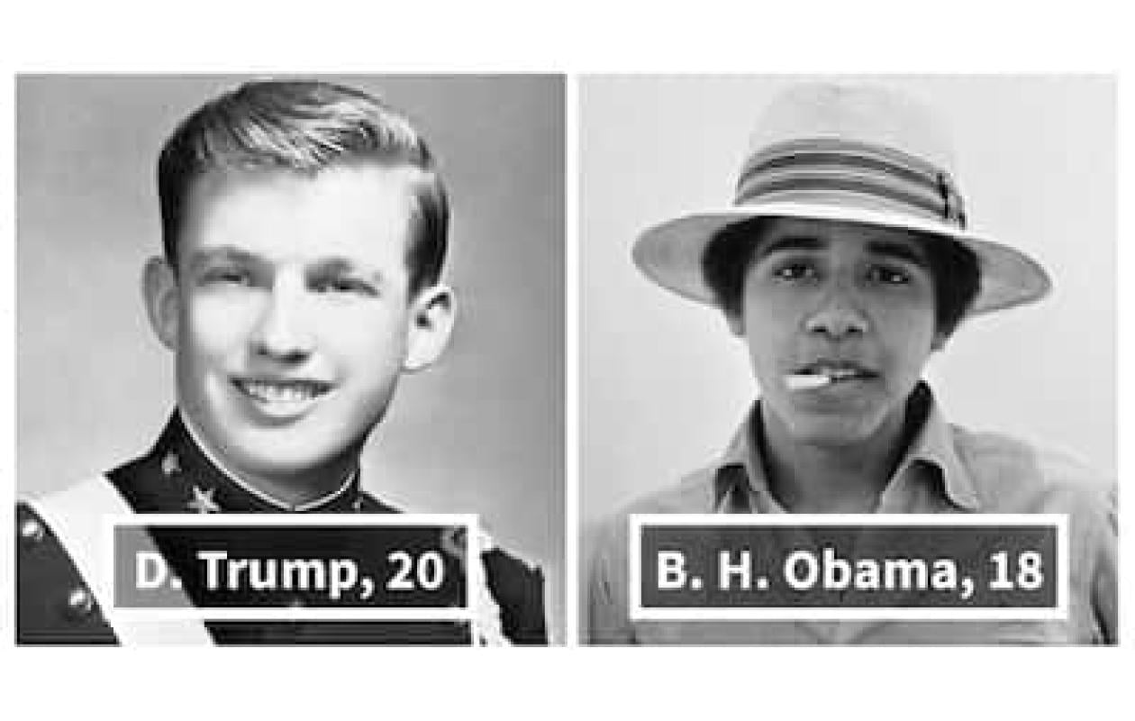 USA: Trump s’amuse à comparer sa photo avec celle d’Obama quand ils étaient jeunes