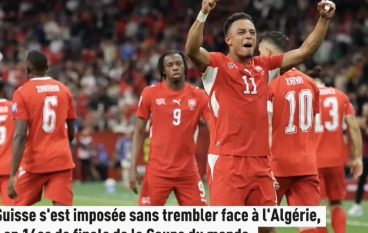 Coupe du monde : la Suisse maîtrise l'Algérie et se qualifie pour les 8es de finale