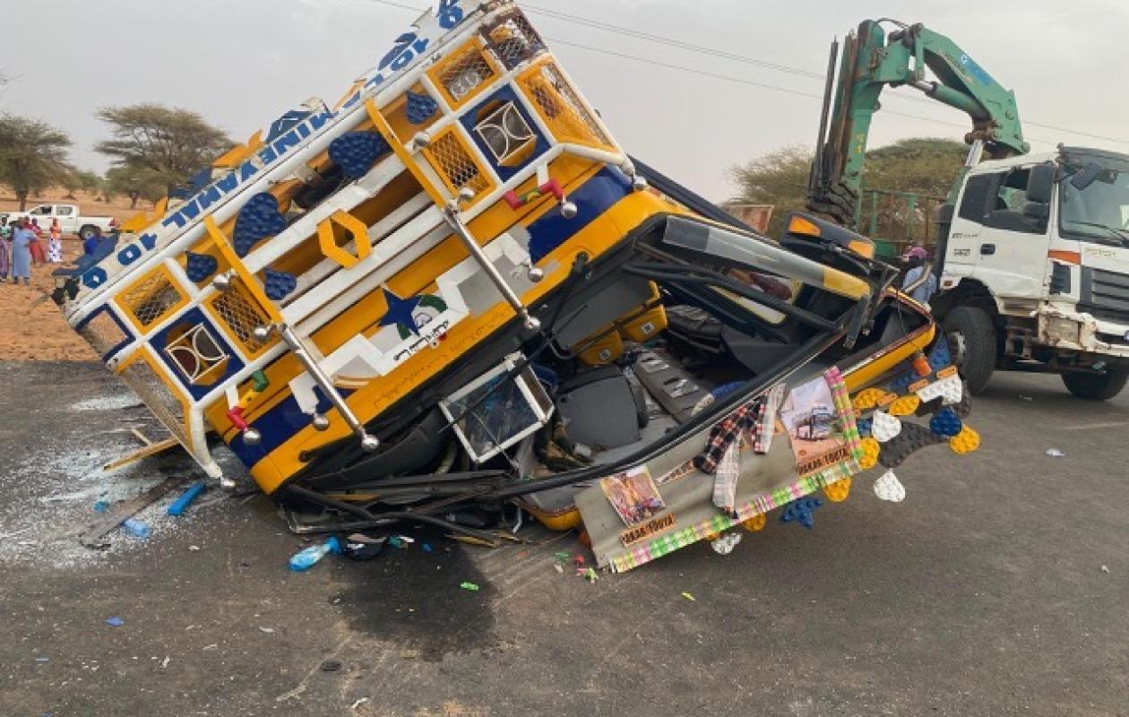 Dodel : Un mort et plusieurs blessés dans une collision entre un bus et un cycliste
