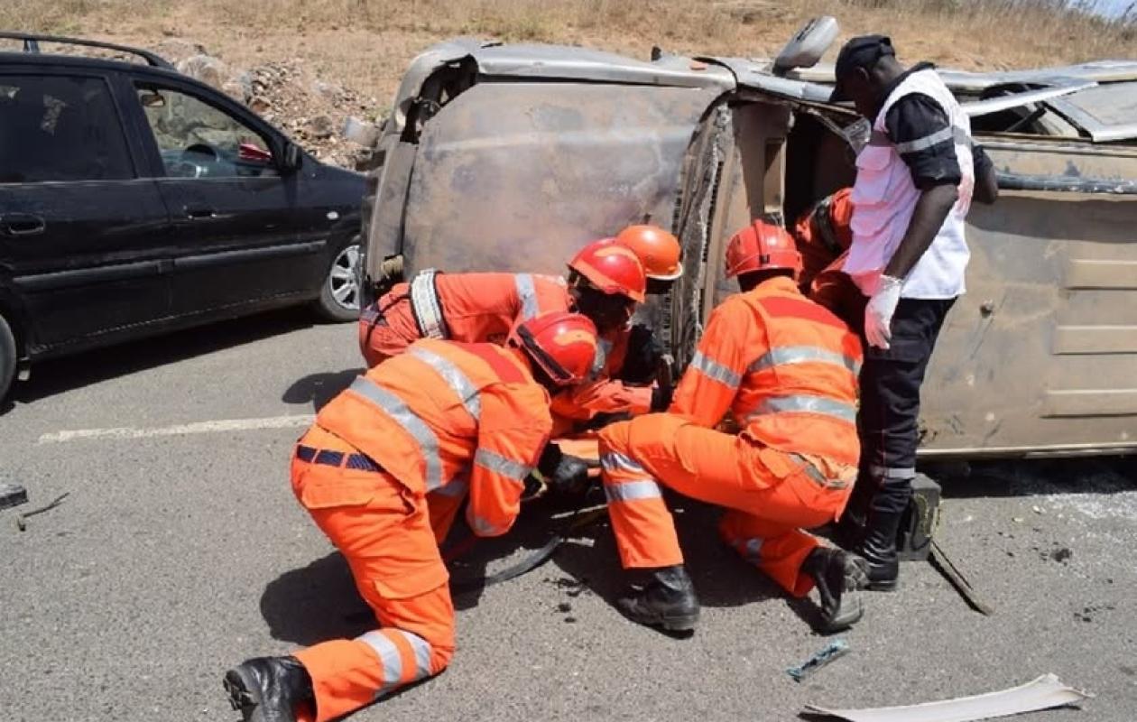 Magal de Touba : Grave accident vers Ndoyene, collision entre un bus, un camion et un taxi